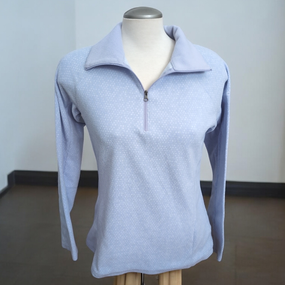 Columbia Lightweight Quarter Zip Lavender Purple Fleece Top Size M